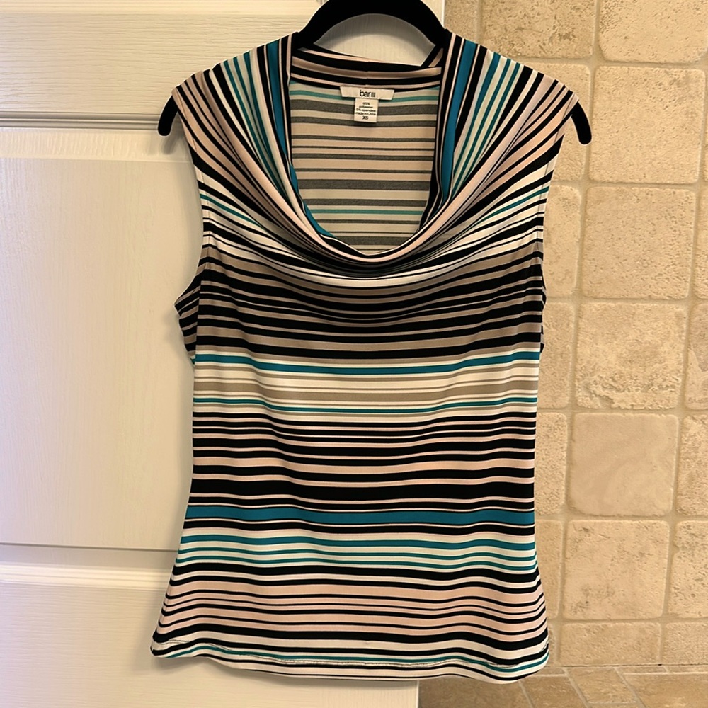 Bar III cowl neck top sleeveless